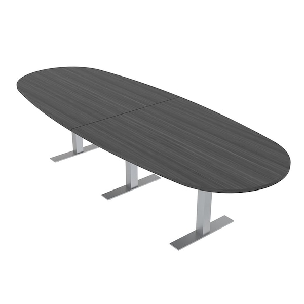 45 in W, 120 in L, 29 in H, Engineered Wood Top, Grey